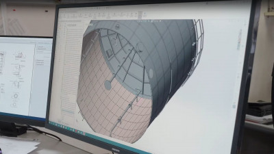 3D-модель сборного вертикального цилиндрического резервуара